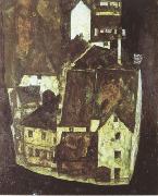 Egon Schiele Dead City III (mk12) Sweden oil painting artist